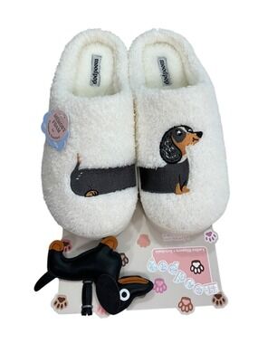 Moodpop Dachshund Wiener Dog Memory Foam Slippers Keychain L 9/10